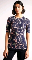 New TED BAKER Jazzaa Printed Crew Neck Top: Size 0