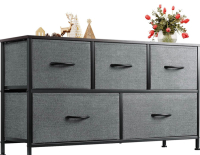 New WLive Fabric 5 Drawer-Low Storage Cabinet