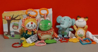 New Baby Clip on Rattles. Could Be Used on Stroller, Car Seat Etc. Package of 4.