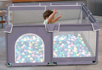 Large Baby Playpen 50"&times;50"&times;27" . Some Assembly Required. Play balls not included