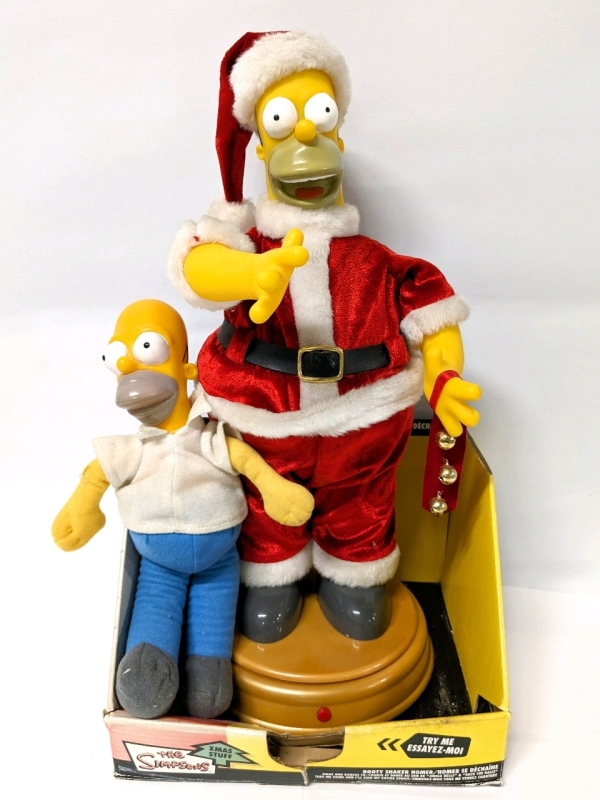 THE SIMPSONS Booty* Shaker Homer & 9.5" Tall Plush Homer Toy