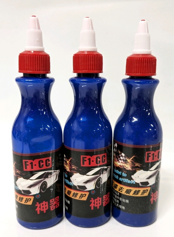 3 New Bottles F1-CC Car Scratch Remover 110g ea