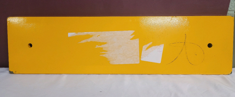 25"×6.5"×1/2" Yellow Steel Metal Plate with 2 Drilled Holes , weight 20 - 30lbs