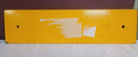 25"&times;6.5"&times;1/2" Yellow Steel Metal Plate with 2 Drilled Holes , weight 20 - 30lbs