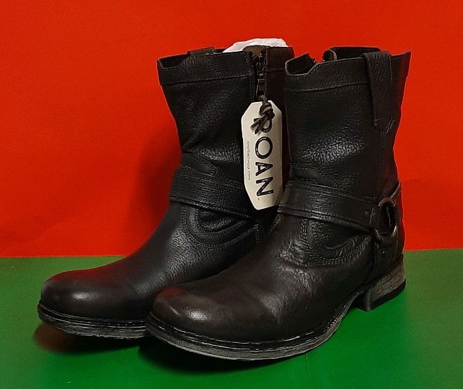 Roan Leather Boots Size 42 EUR Colour Black Greenland Retail $145 US