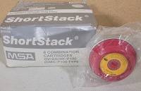 New - MSA ShortvStack GMC-P100-TYPE Mask Respirator Cartridges . 6 Cartridges