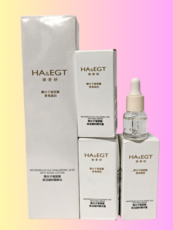 New HA & EGT Micromolecule Hyaluronic Anti-Aging Lotion & 3 New Anti-Aging Serums