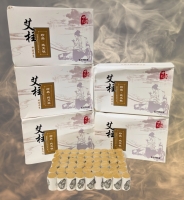 5 New Boxes of Zhongluo Medical Pure MOXA Wool (54 Rolls per Box, 18-27mm)