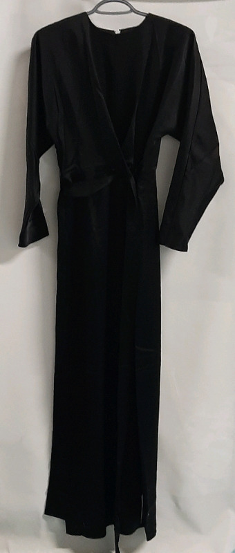 Asos Black Satin Maxi Dress Size 6