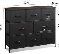 WLIVE Fabric Dresser for Bedroom, Storage Drawer Unit, Dresser TV Stand