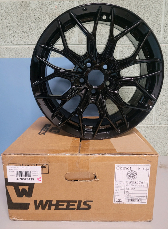 New - COMET 16" Alloy Tire Rim for 2007 - 2020 Toyota Corolla , Gloss Black