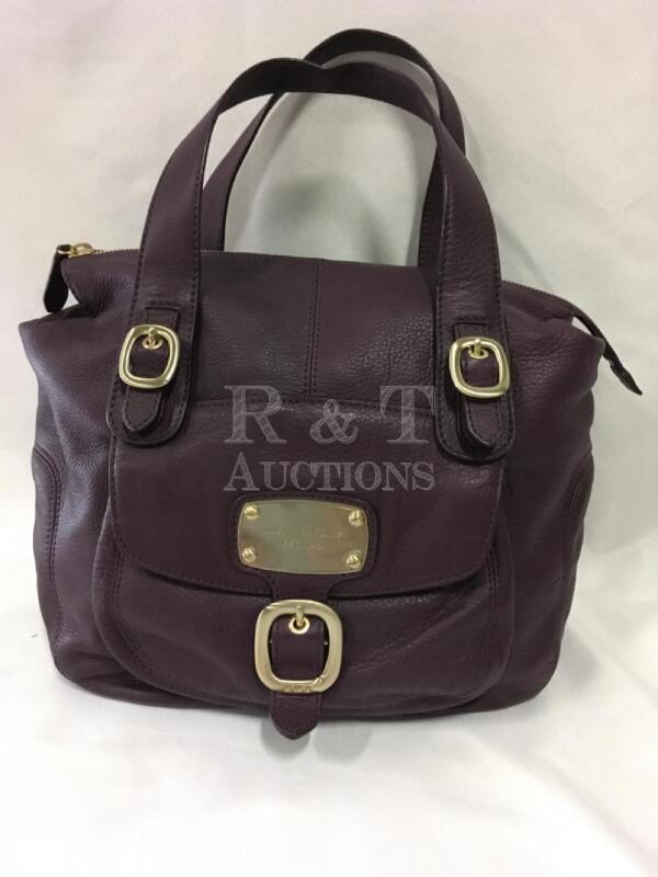 Michael Kors Purple Pebbled Leather Tote Bag