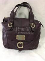 Michael Kors Purple Pebbled Leather Tote Bag