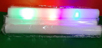 5 Foam Glowsticks Set them to Flash or Just Have Bands of Colour 14" Long