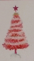 New 44" Artificial Pink Tree with Lights