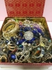 Cookie tin full of vintage to modern jewelry - 4