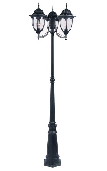 New - Acclaim Lighting Outdoor Cast Aluminum 3-Head 3-Light Light Post