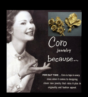 Vintage CORO Pegasus Brooch CORO Rose Bud Brooch