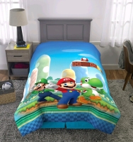 New SUPER MARIO Full-Size Super Soft Microfiber Comforter (76" x 86")