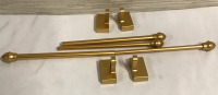 2 New Magnetic Curtain Rods 18 inch wide for metal doors