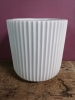 New 12" Tall Green Theory Lightweight Fiberglass Planter Pot - Matt White - 2