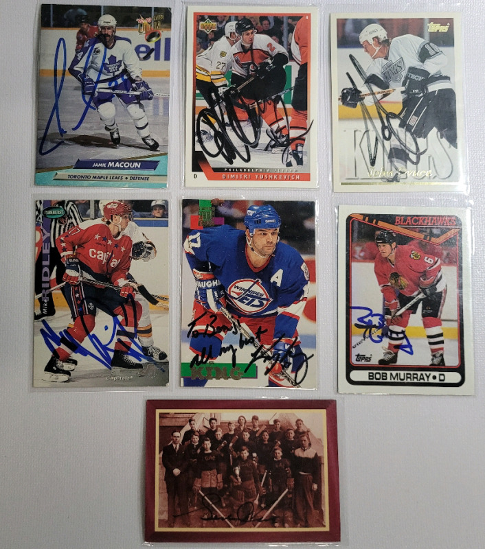 1995-96 Parkhurst ‘66-67 Gordie Howe Auto Card MH1 Plus 6 Autograph NHL Cards