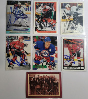 1995-96 Parkhurst &lsquo;66-67 Gordie Howe Auto Card MH1 Plus 6 Autograph NHL Cards