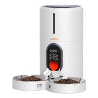 WOpet Barn Automatic Timed Feeder for Two Pets with Double Stainless Steel Bowls As Is