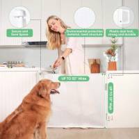 New Likzest Retractable Baby Gate, Mesh Baby and Pet Gate 33" Tall, Extends up to 55" Wide