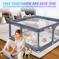 New Suposeu Portable Play Pen with Mat for Toddlers, , 50&rdquo;&times;50&rdquo; - Model BP-01