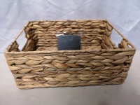 Woven Storage Basket with Clip on Label