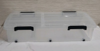 6 Wheeled Underbed Storage with Flip Top Lid 30.5Lx 14W x 6.5"H