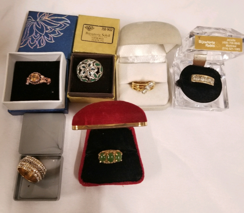 Lot of 6 costume rings