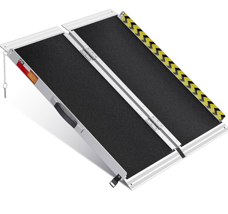 New VNN Portable Wheelchair Ramp 3FT, Non-Slip Aluminum Folding Handicap Ramp