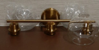 Bronze Light Fixture for the Bathroom 20.5 inches long with Globes on