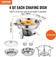 2 New 4 Quart Chafing Dishes that will be great for the Entertainer Stock photos used