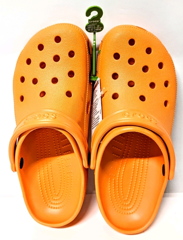 New CROCS Orange Zing Classic Clogs Size M9/W11