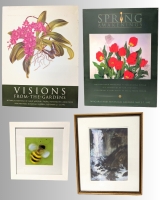 4 Pieces Wall Art : 2 Vintage Niagara Parks Art Marketing on Plakmount, Numbered Frame Print by Joanna Gillespie (1/5) & Framed Bumblebee