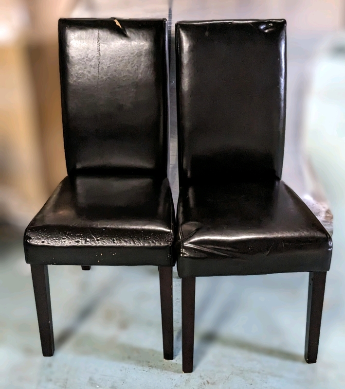 2 Comfy High-Back Dining Room Chairs