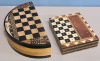 Two (2) Small Travel Wood Chess Cases with Pieces , Both Complete - 4
