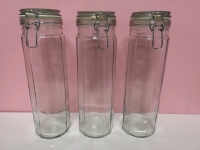 3 Glass Canisters - Great for Pasta