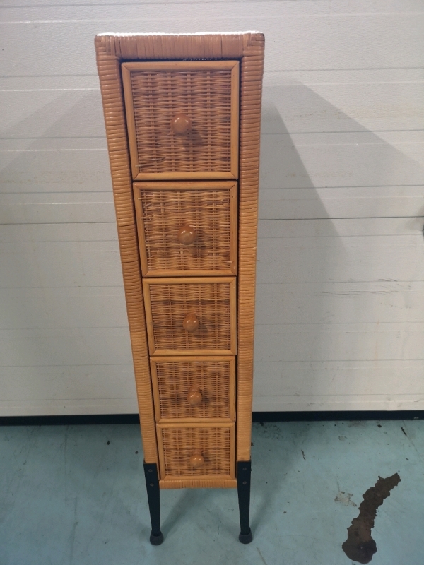 Great 5 Drawer Storage Tower - Wicker