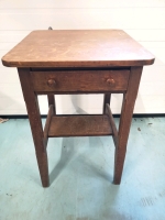 Vintage Solid Wooden Table with Drawer