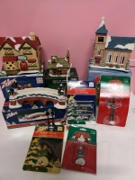 Vintage Christmas Porcelain Houses + Accessories