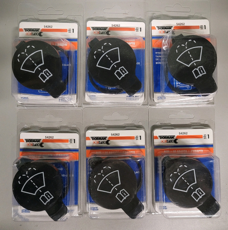 New - Dorman Windshield Washer Cap , Part # 54262 . Six (6) Caps