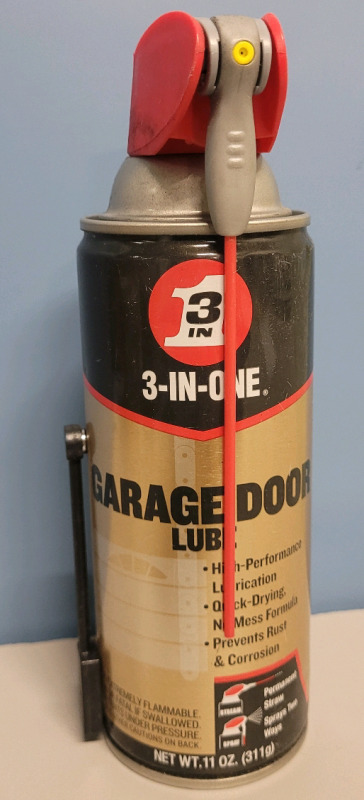 New - 3-in-One Garage Door Lube , 11fl. oz. Can