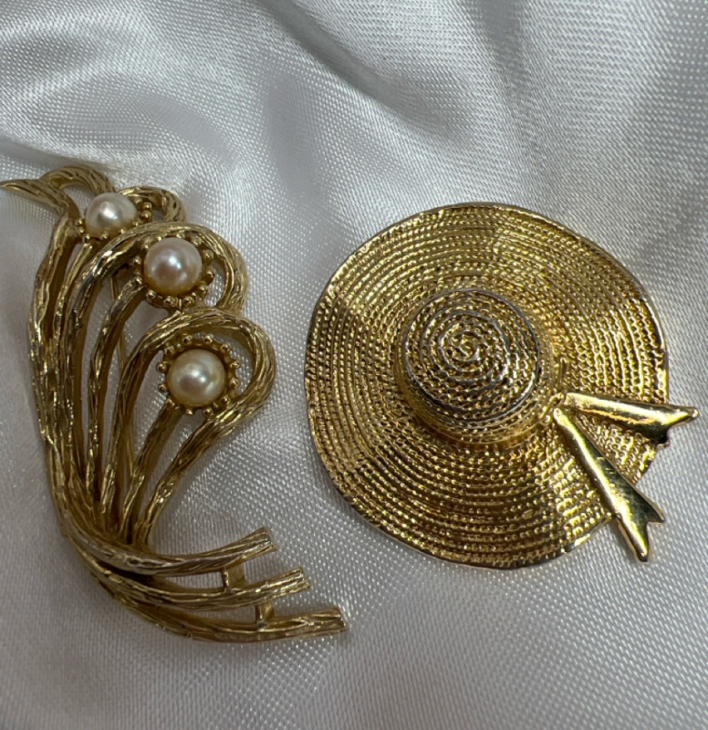 Vintage Michele Lynn + Ledo signed Brooches