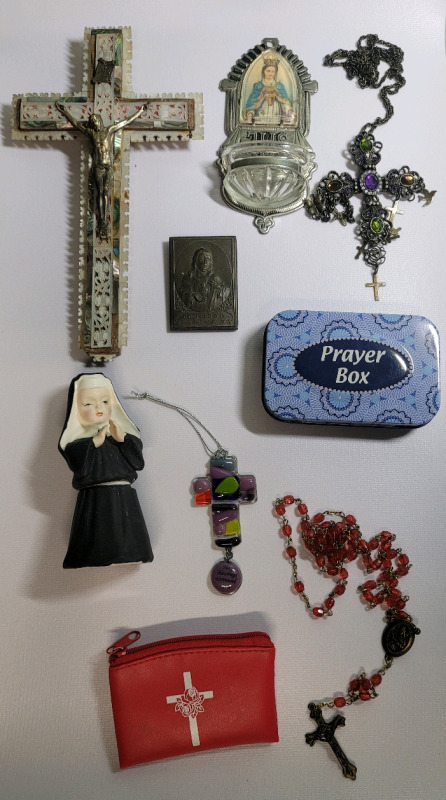 Vintage Religious Items , Eight (8) Items