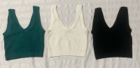 Three crop tank tops Size Medium
