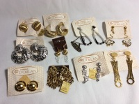 10 Pairs Vintage D’ORLAN Clip-On Earrings